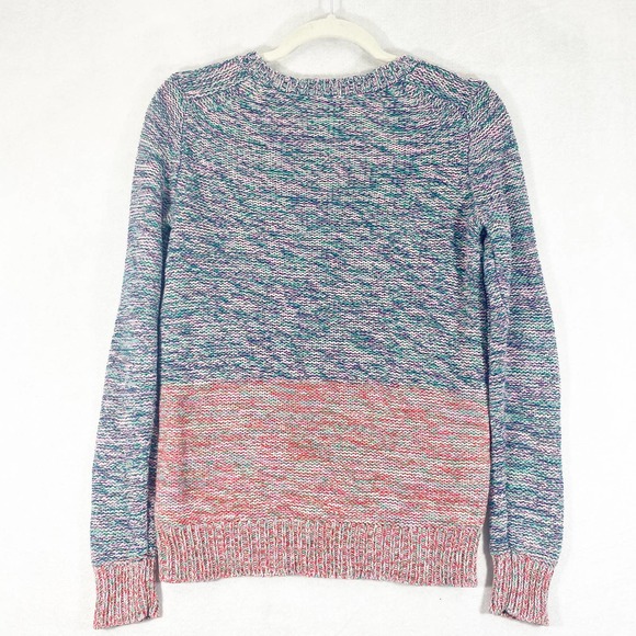 Madewell Sweater Small V-Neck Knit Colorblock Spectrum Pullover Long Sleeve - Picture 3 of 11